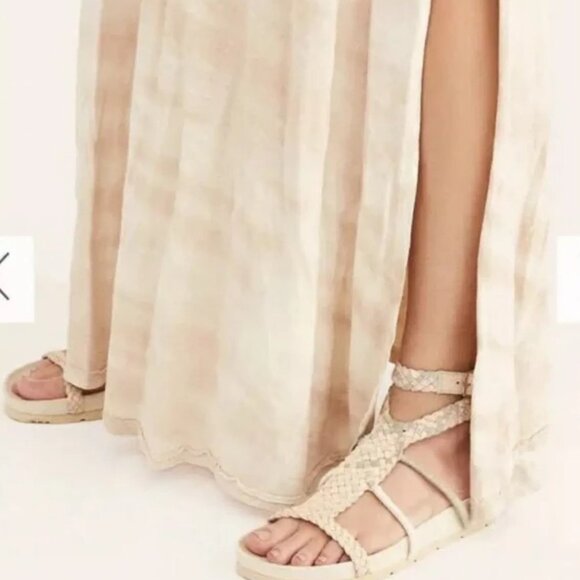 Free People Womens Sz 6.5 Denali Woven Footbed Sandals Neutral Earthy Shoes Boho - Picture 3 of 13